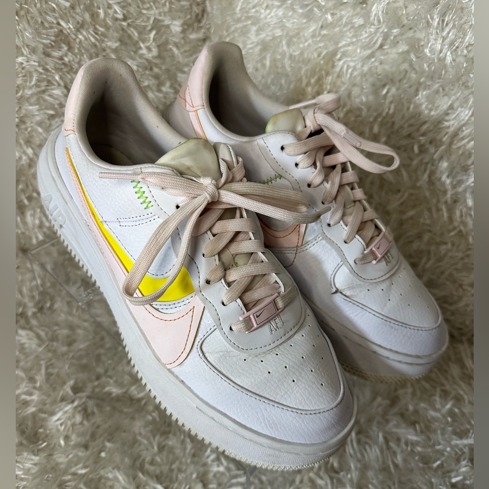 Nike Air Force 1 PLT.AF.ORM White/Pink Women’s Size 9.5